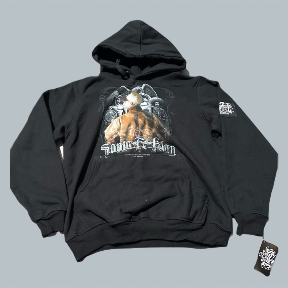 Santa Fe Black Hoodie new with tags graphic design merch band music 100% cotton